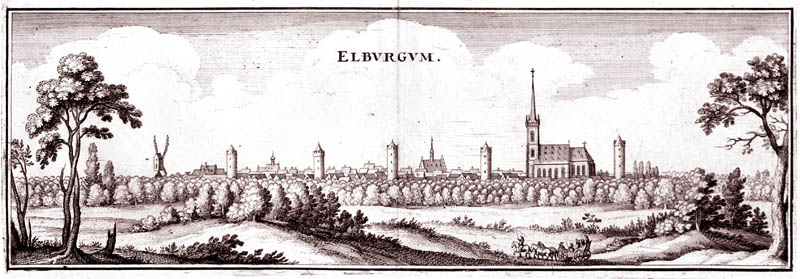 Gezicht op Elburg 1641 Merian
